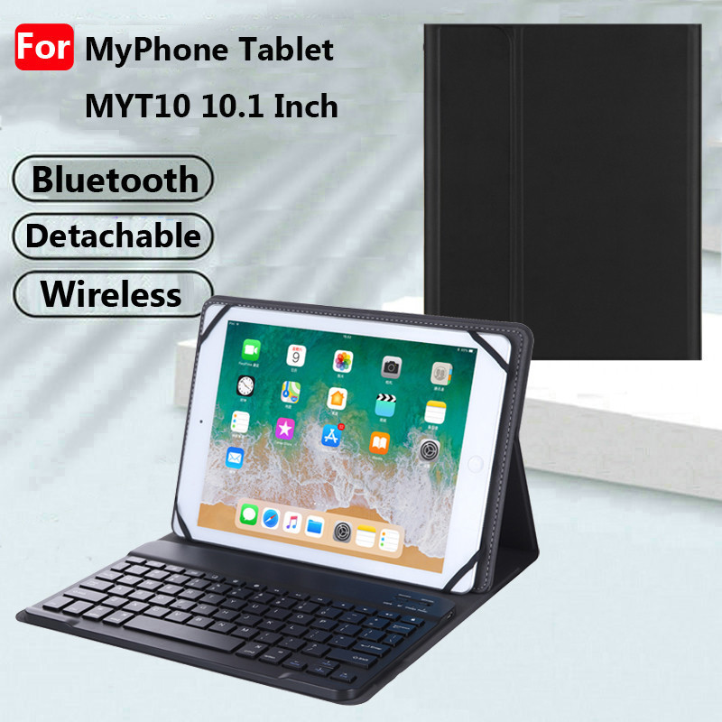 Vỏ Bàn Phím Bluetooth Cho Máy Tính Bảng MyPhone MYT10 10.1 "Vỏ Mềm Không Dây Lật Da Máy Tính Bảng Bà