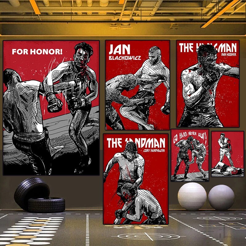 Boxing Fighter Truyền Thuyết Poster The Champ for Honor Mike Tyson Wall Art Canvas In Hình HD Cho Ph