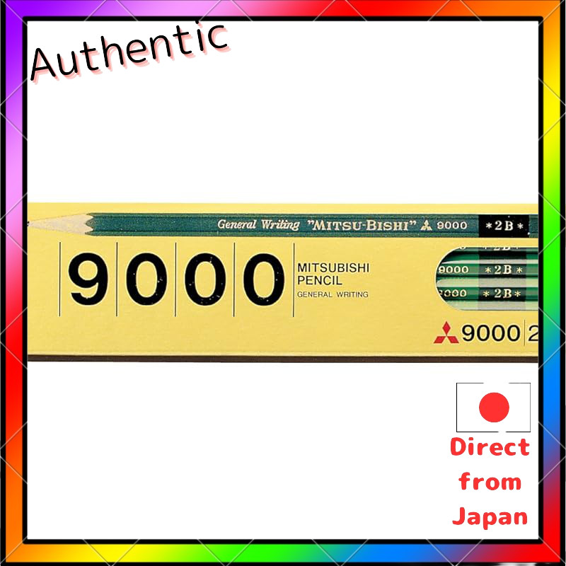Mitsubishi Pencil Pencil Office Use Pencil 9000 2B 12 Pieces 12 Pieces K90002B