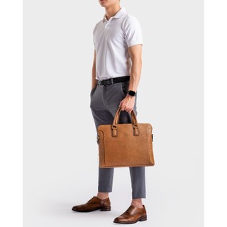 Cặp Công Sở Lata (Thời trang nam basic đựng laptop 13 inch - Cặp da CA28)
