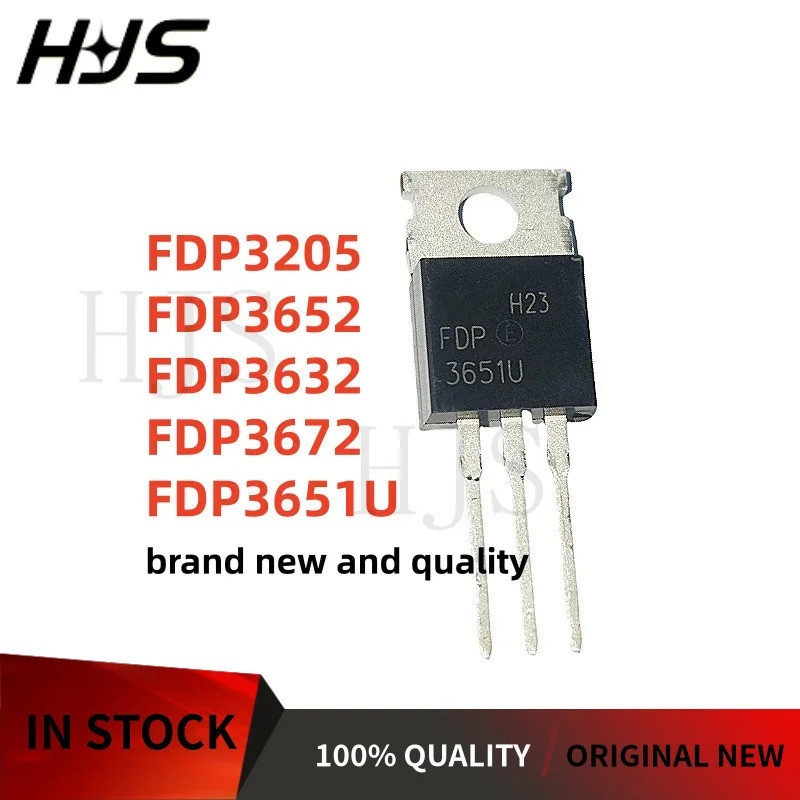 10 Cái / mới FDP3205 FDP3632 FDP3651U FDP3652 FDP3672 TO-220 MOSFET bóng bán dẫn hiệu ứng trường TO2