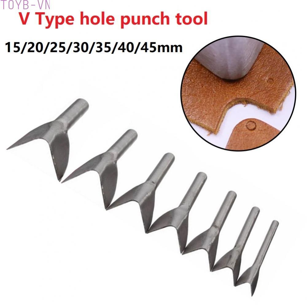 【TOYBOX】Leather V Shape Punch Tool for DIY Leather Craft Projects Craft HalfRound Cutter