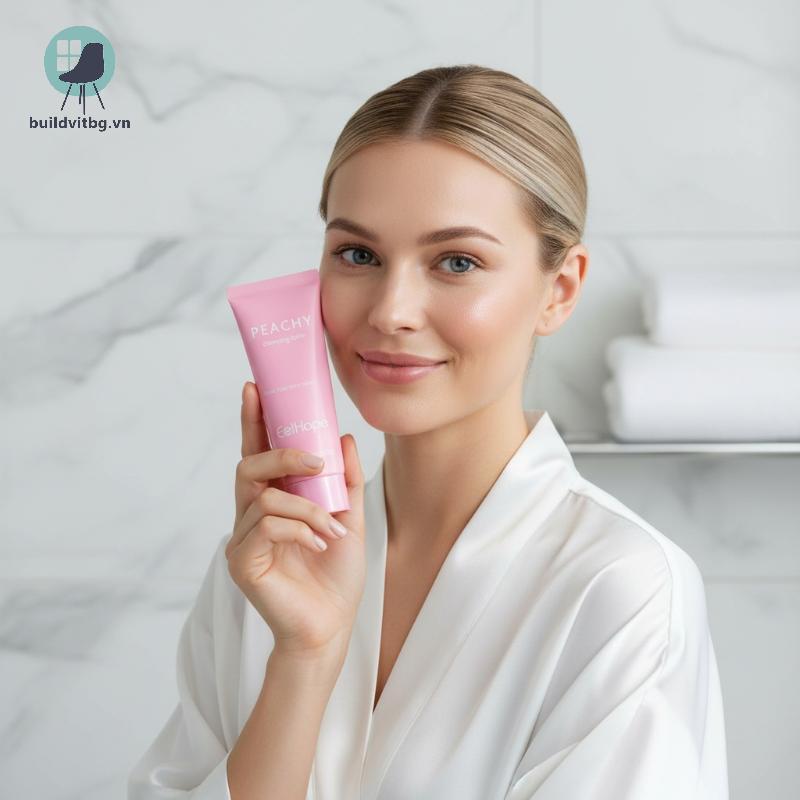 Kem tẩy trang Bg Đào Làm sạch sâu Kem dưỡng ẩm mềm cho cảm giác cả ngày sau khi trang điểm văn phòng