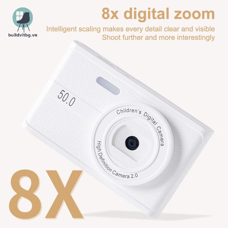Camera kỹ thuật số Bg 4K CCD 50MP Du lịch Selfie Camara Autofocus 8X Zoom Entry-Level Kids Camara Re