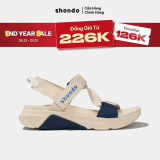  Giày Sandals Nam Nữ Shondo F7 Racing Be Phối Xanh Dương F7R2530 