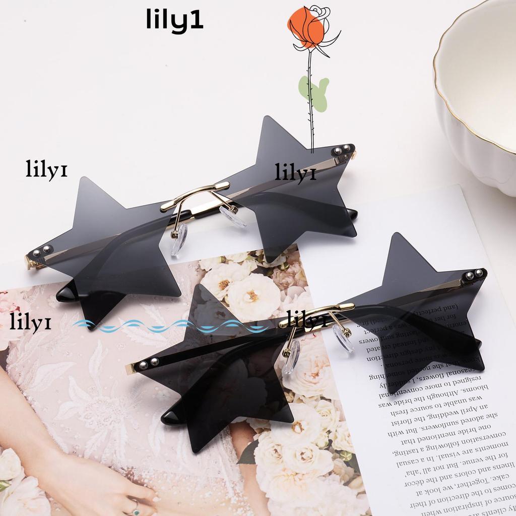 LILY Hình Ngôi Sao Ngộ nghĩnh Pentagram Kính Mắt Kính Mắt Đảng Kính