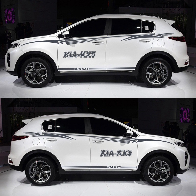 Kia KX5 Sửa Đổi Chuyên Dụng Cơ Thể Eo Kéo Hoa Màu Dải Xe Nhãn Dán KX5 Độc Đáo Trang Trí Cửa Miếng Dá