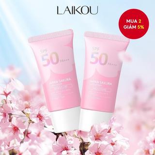  Kem chống nắng mặt dưỡng ẩm 50g * 2 chiếc SPF 50 PA + + +  LAIKOU Japan Sakura Sunblock  Chống tia cực tím Nhẹ 