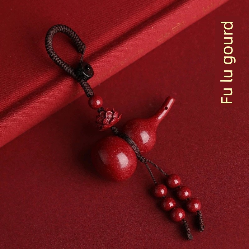 móc chìa khoá ô tô [Do Mr. giới thiệu] Năm Quý Tỵ Yisi Lotus Fulu Bầu bí Lingyun Cặp song sinh móc k