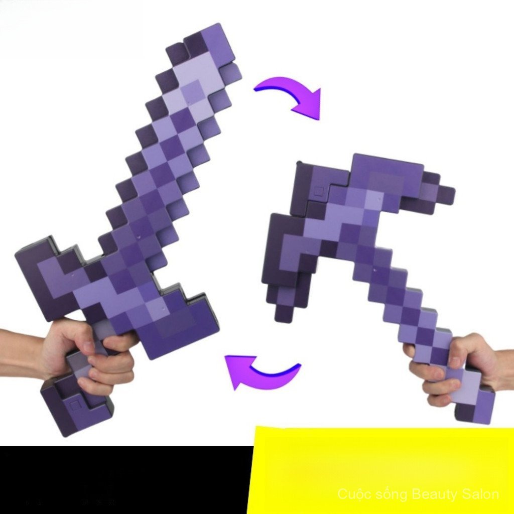 Đồ chơi trẻ em biến dạng giáo dục, Minecraft Merchandise Diamond Sword Pick Dụng cụ hai trong một