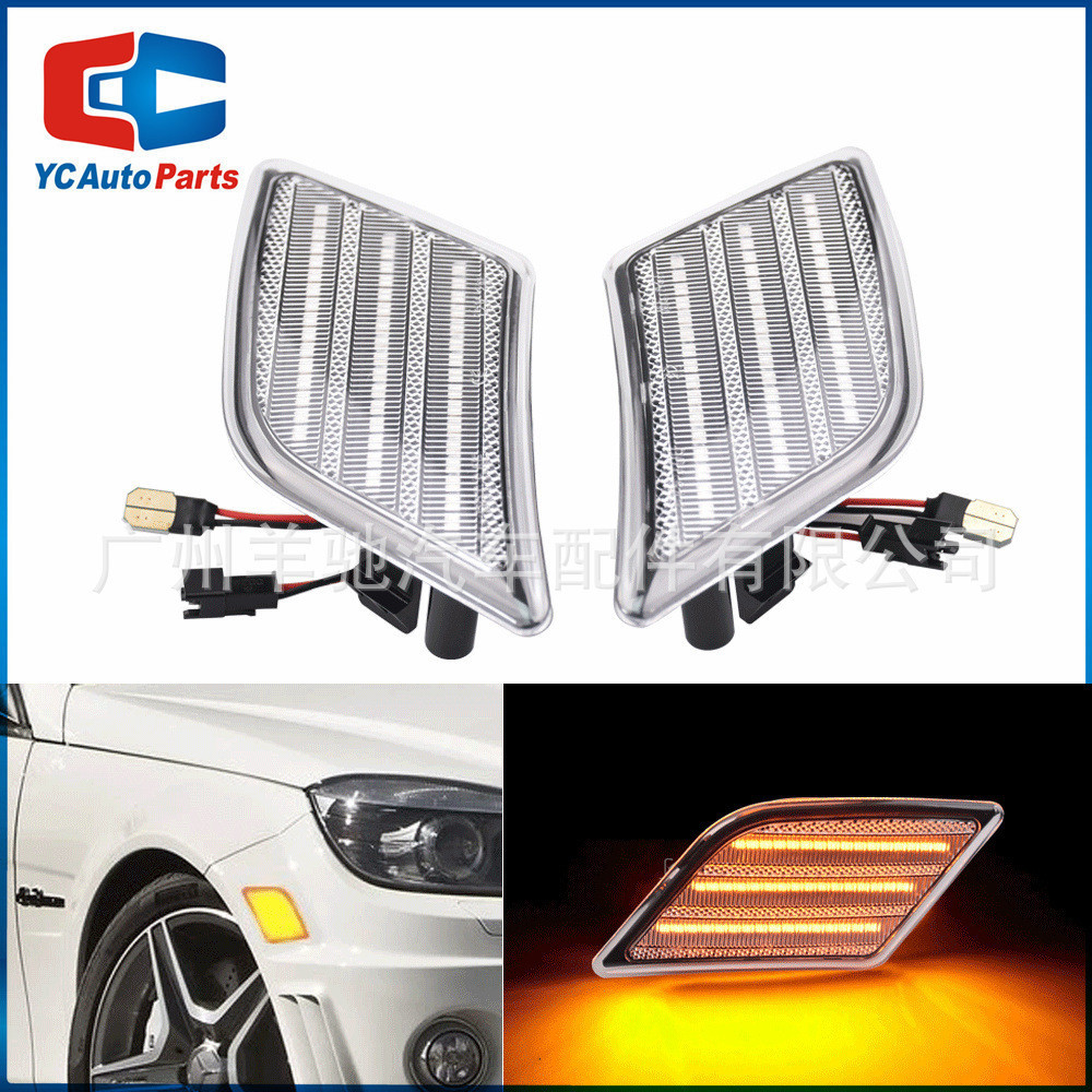 Thích Hợp Cho Xe Mercedes-Benz Mercedes-Benz W204 C250 C350 C63 AMG Fender Light LED Side Light Mô H