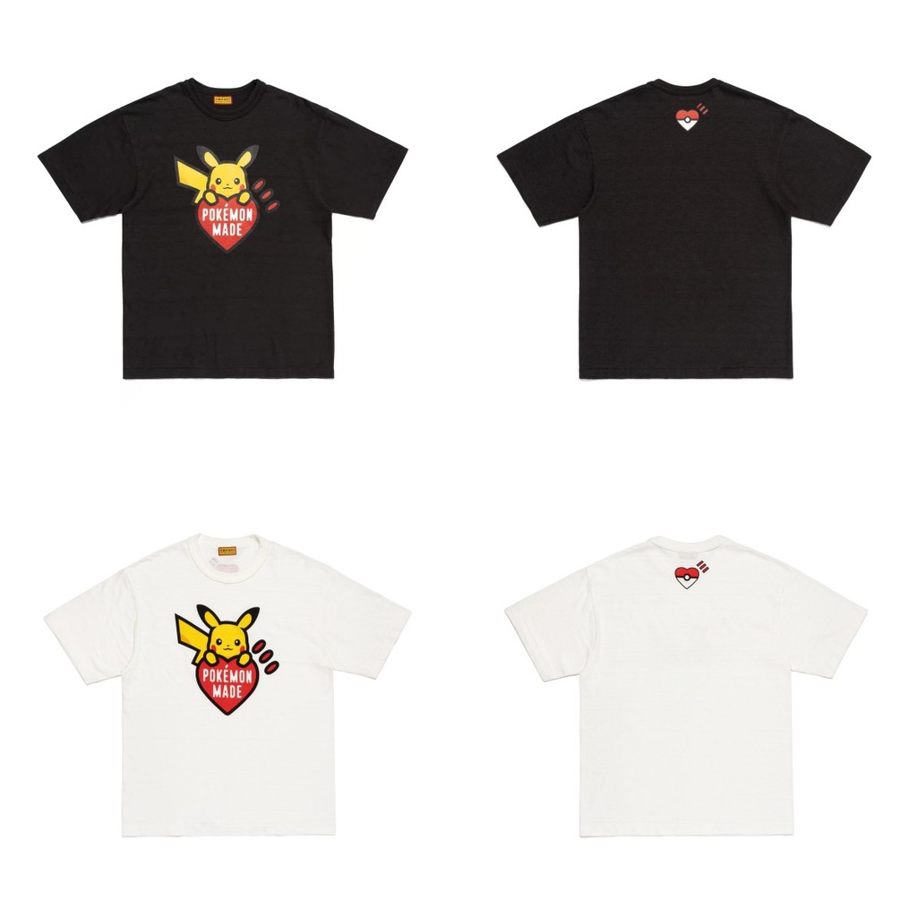 HUMAN MADE New In-Stock Japanese Style Slub Cotton Short Sleeve T Shirt Co-branded Trendy Brand Cute