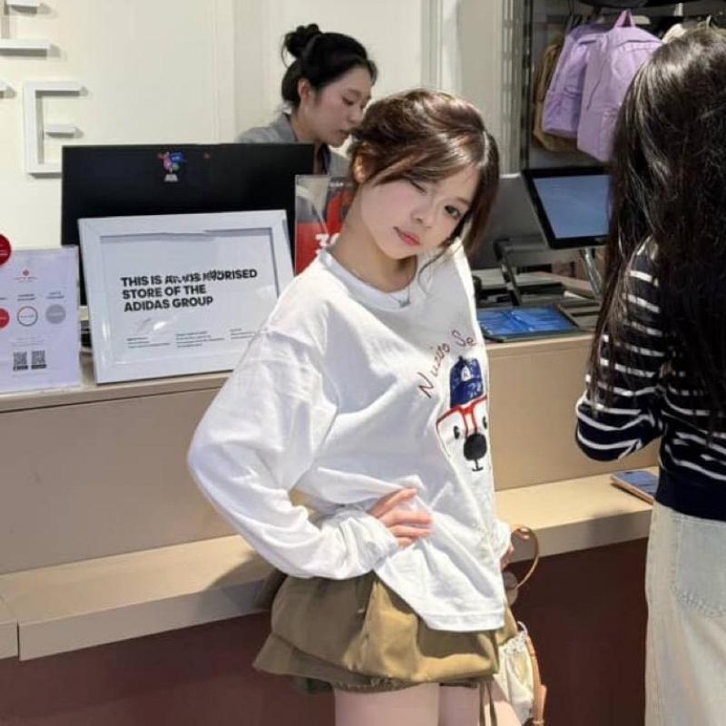 Labsion Long Sleeve T-Shirt Thin Cotton Boxxy Form Model 2025