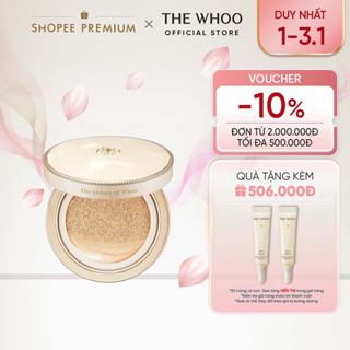   THE WHOO OFFICIAL  Phấn nước ngừa lão hóa Whoo Mi Luxury Golden Cushion Glow SPF50+ PA+++ 13g 