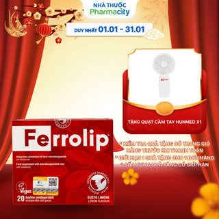  Bột uống FERROLIP bổ sung sắt  Hộp 20 gói  