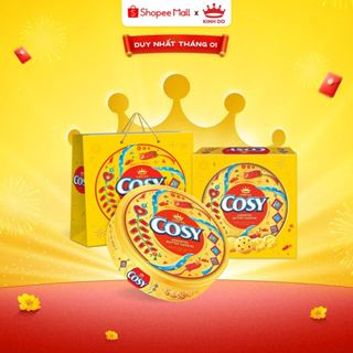   VC 15%   CÓ TÚI GIẤY  Hộp Thiếc Bánh Quy Cosy Tết 2026 Thập Cẩm Vị Bơ Sữa 390g 