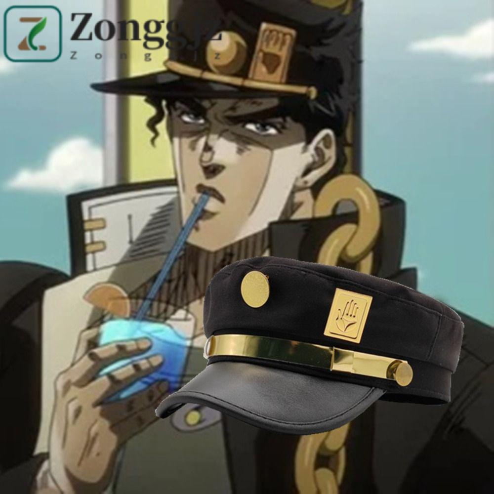 Mũ Da Pu Đen Phong Cách Gothic, Dành Cho Nữ Cosplay Kujo Jotaro