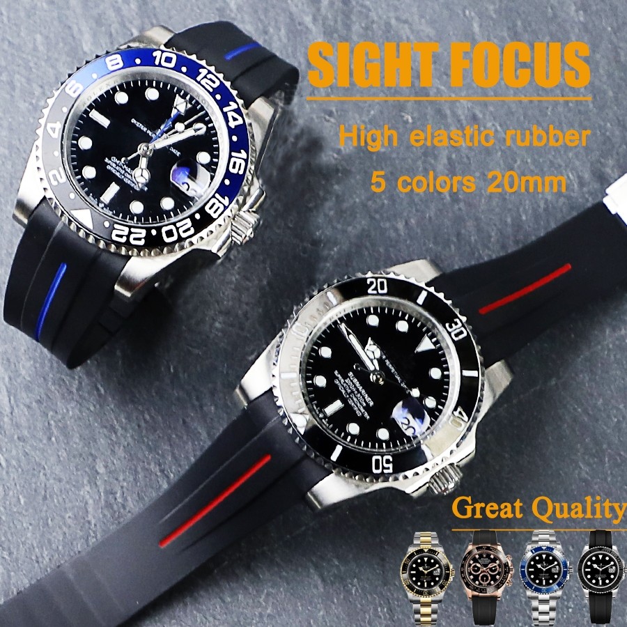 Dây đeo đồng hồ cong 20mm cho Rolex GMT Master II SUPMARINER Yacht Master II Dây đeo đồng hồ Dual Ti