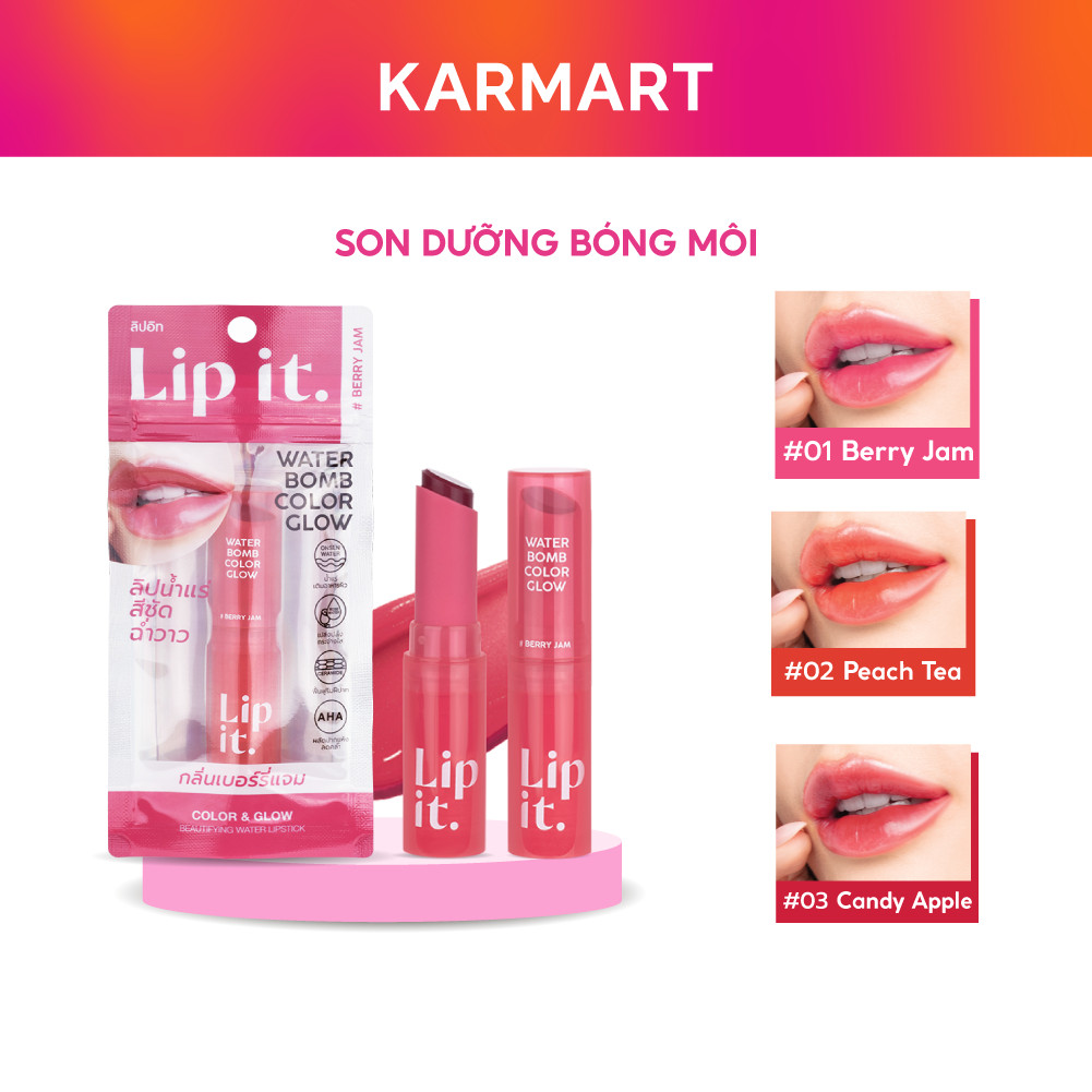 Son Dưỡng Bóng Môi LIP IT Water Bomb Color Glow 3g