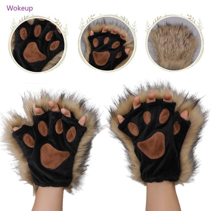Găng Tay Furry Paw Design Gothic - Perfect cho cosplay và dự tiệc