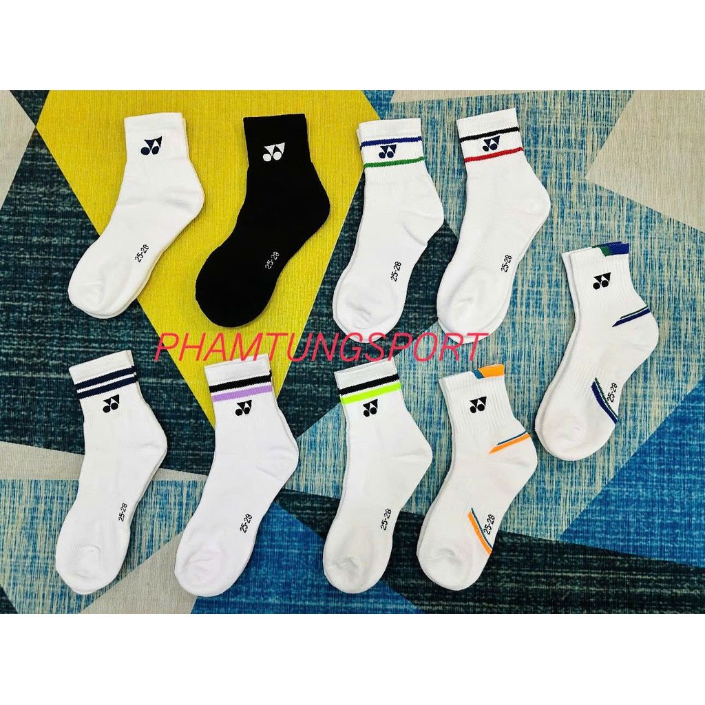 Tất cầu lông cotton Yonex siêu dày dặn (Hàng cao cấp chun cổ chân cực bền lâu…