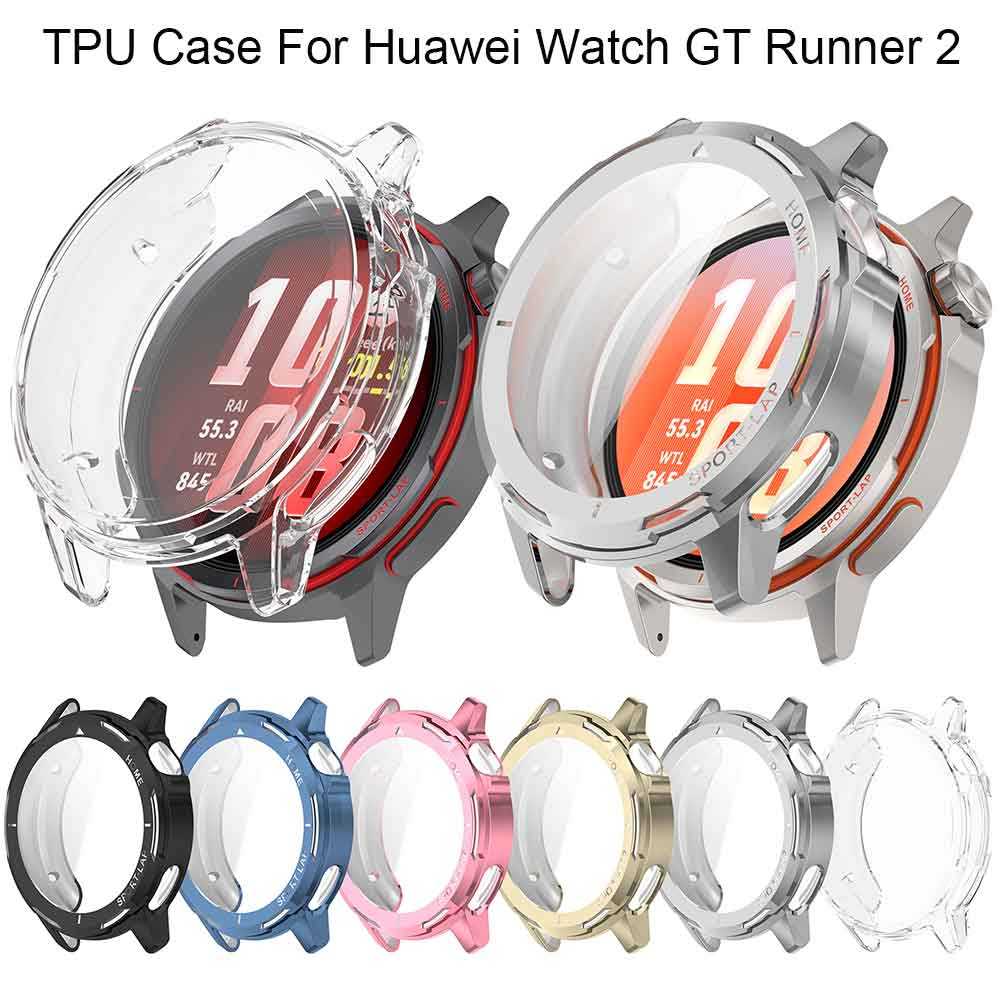 Full Cover TPU Dành Cho Huawei Watch GT Runner 2 Smartwatch Mềm Bảo Vệ Màn Hình Ốp Lưng GT Runner2 S