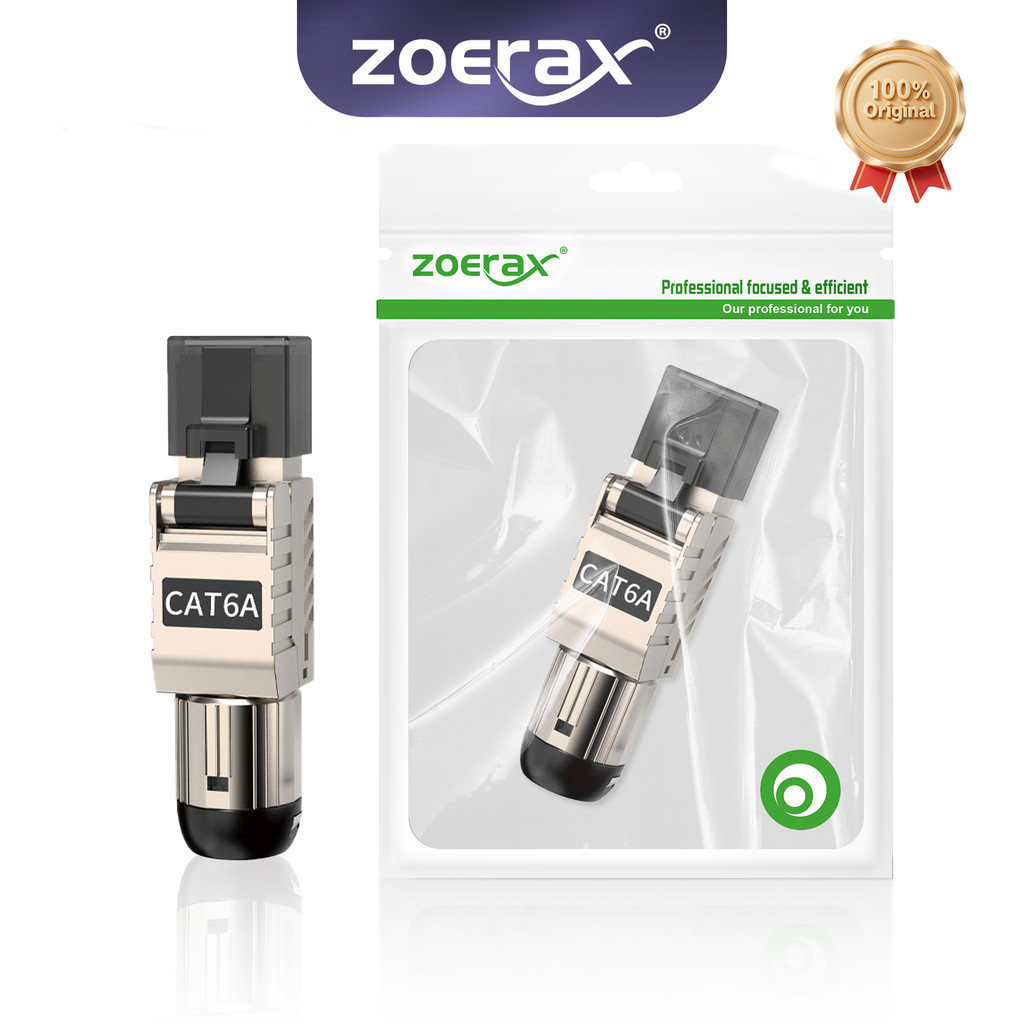 ZoeRax Đầu Nối Kim Loại Zoeax RJ45 Cat8 Cat7 Cat6A RJ45 2000MHz 40G LAN 22AWG - 24AWG