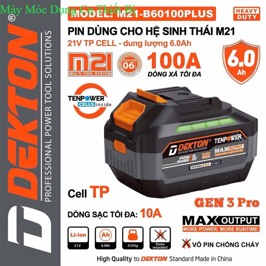 Pin DEKTON M21-B4085Plus và M21-B60100plus - MÁY MÓC TB