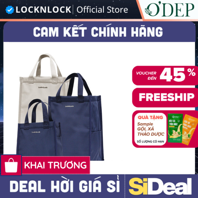 Túi đựng bộ hộp cơm LocknLock Daily Cooler, Table Mat HWB820/ HWB821 - Hàng chính hãng - SIDEAL SIL