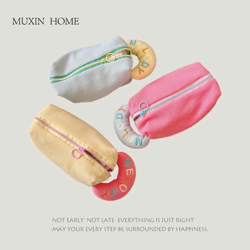 MUXIN Hộp Đựng Bút Chì Dễ Thương Túi Đựng Mỹ Phẩm Túi Xách Dung Tích Lớn ins Phong Cách Màu Kẹo Chuộ