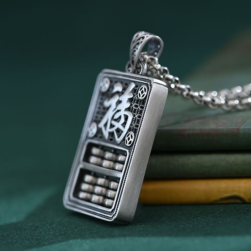 Luotai Old Silversmith 999 Sterling Silver Avatar Mặt dây chuyền Me