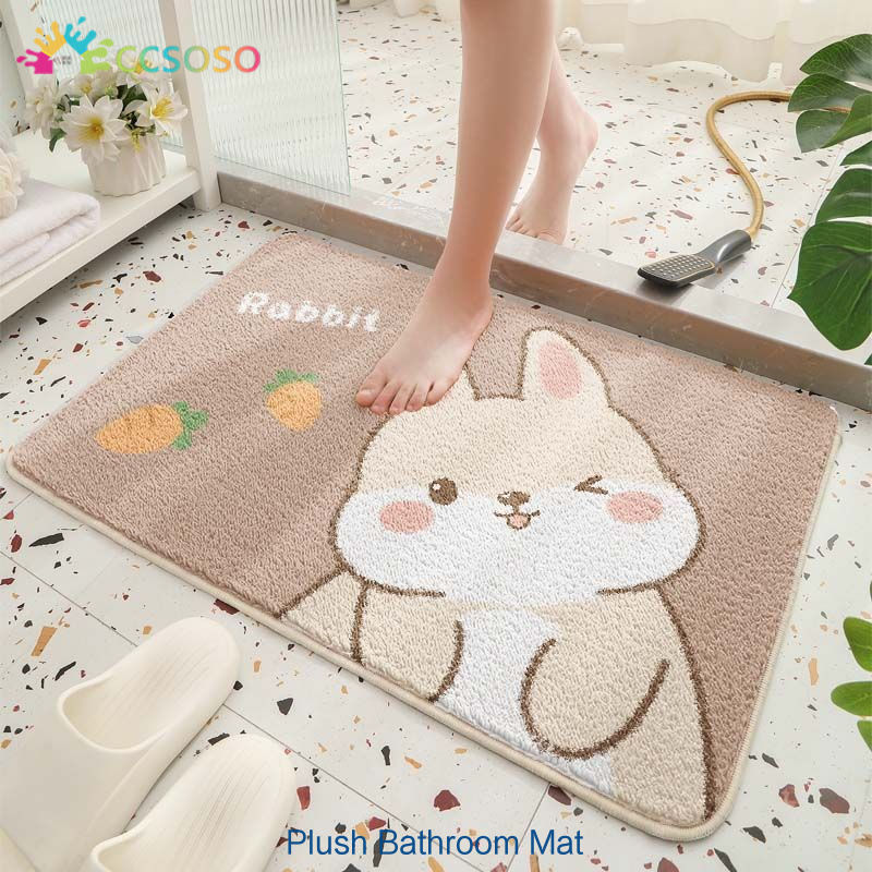 Hoạt Hình Dễ Thương Phòng Tắm Sàn Thảm Dày Chống Vết Bẩn Dễ Dàng Chăm Sóc Giả Cashmere Lối Vào Miếng