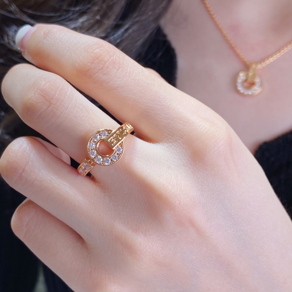 Copper coin ring, fortune-bringing, fully diamond-encrusted ring, finely crafted diamond ring for th