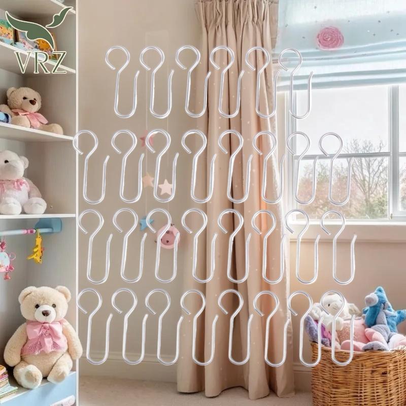 VRZ 30 Chiếc Tiện Dụng Rèm Phụ Kiện Kim Loại Rèm Tra Cài Đặt Móc Hình Chữ S Kim Loại Trần Tắm Rèm Tr