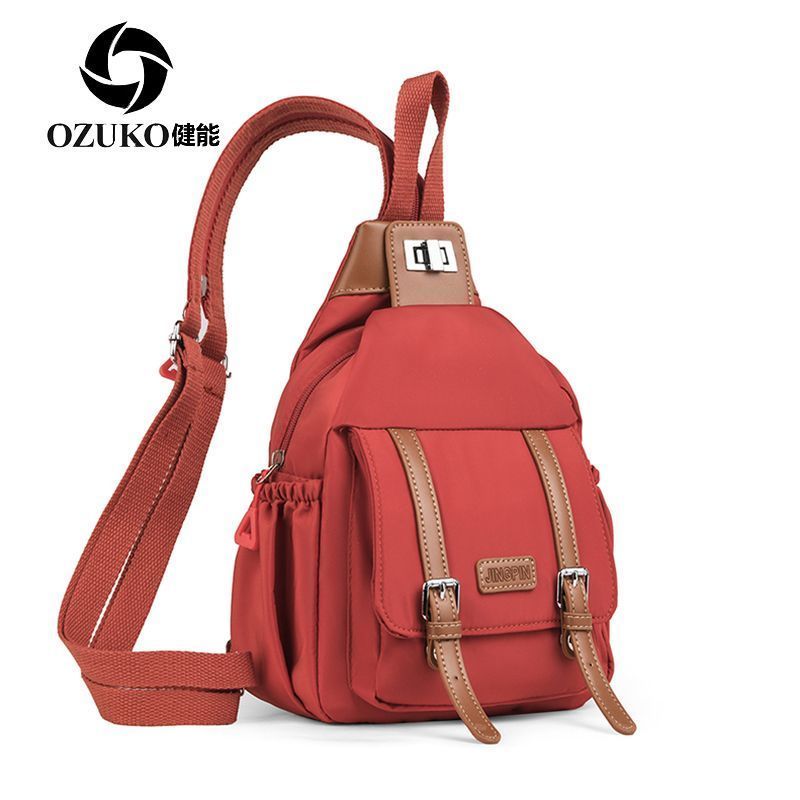 Ba lô đa chức năng OZUKO dành cho nữ, Gói Daypack phong cách Hàn Quốc, Túi sách học sinh nhẹ