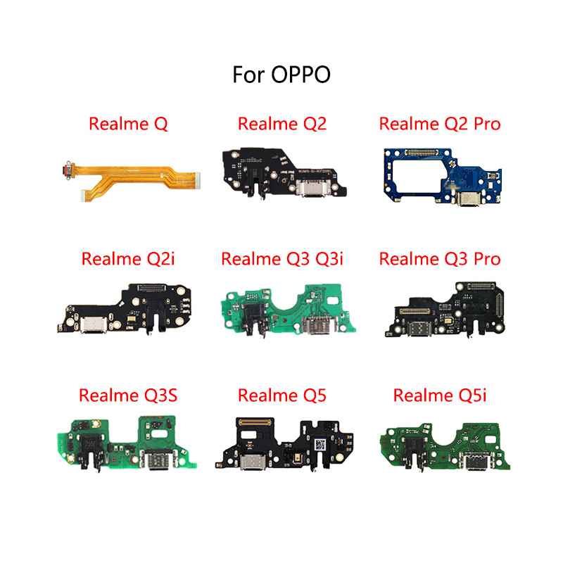 USB Dock Sạc Cổng Ổ Cắm Jack Cắm Đầu Nối Cáp Mềm Cho OPPO Realme Q Q2 Pro Q2i Q3 Q3i Q3S Q5 Q5i Bảng