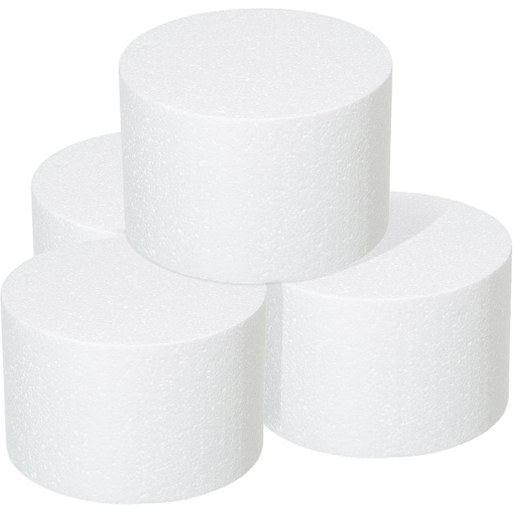 Crafare 6x4 Inch Bọt Bánh Giả Tròn Cho Hàng Thủ Công 4 Chiếc Bánh Tròn 6 Inch Đĩa Giả Cho Bánh Dự Án