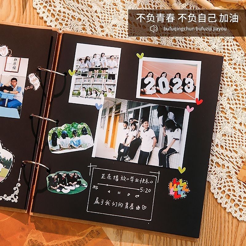 Giấy Kraft Album Ảnh Tự Làm Dính Album Ảnh Sách Ảnh Cặp Đôi Album Ảnh Bạn Bè Tốt Nghiệp Album Chi Ph