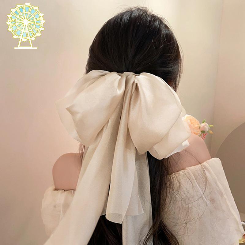 Kẹp tóc ruy băng nơ lớn, dành cho lưng Noggin, Phụ kiện tóc cho nữ.