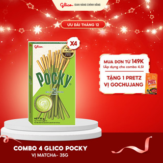  Combo 4 hộp Bánh que Glico Pocky vị Matcha 35gr 