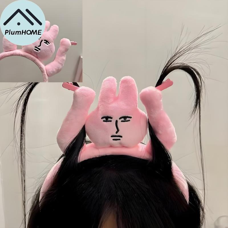PlumHOME 1 Fun Raise Your Hands To Pull Your Hair, Pink Bunny s, Funny Fun s, Grab Bangs, Hair Ties,