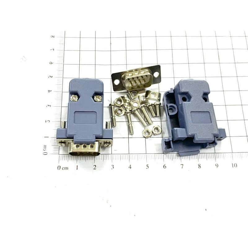 1 Bộ đầu nối Delta Servo DB9 loại mạ vàng đầu đực 9 chân ( đầu DB9 đực+vỏ DB9)