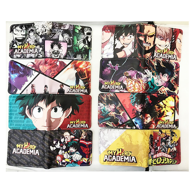 Spot Goods#My Hero Academia Short Wallet Bakugou Colorful Printed Coin Purse PU Leather Wallet1222hw