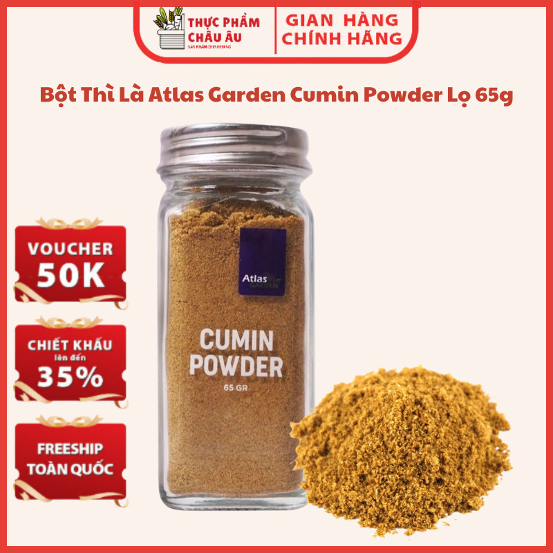 Bột Thì Là Atlas Garden Cumin Powder Lọ 65g,