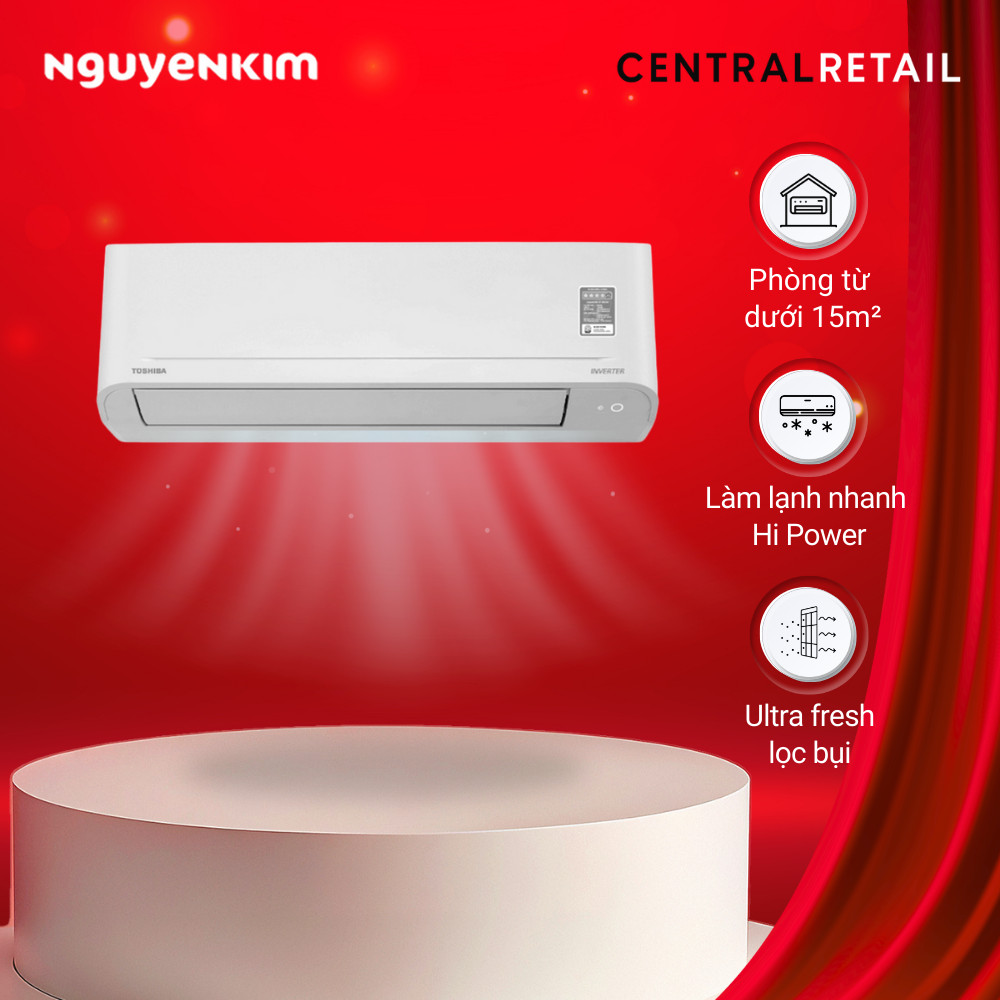 [Lắp đặt 0đ] Máy lạnh Toshiba Inverter 1 HP RAS-H10S5KCV2G-V