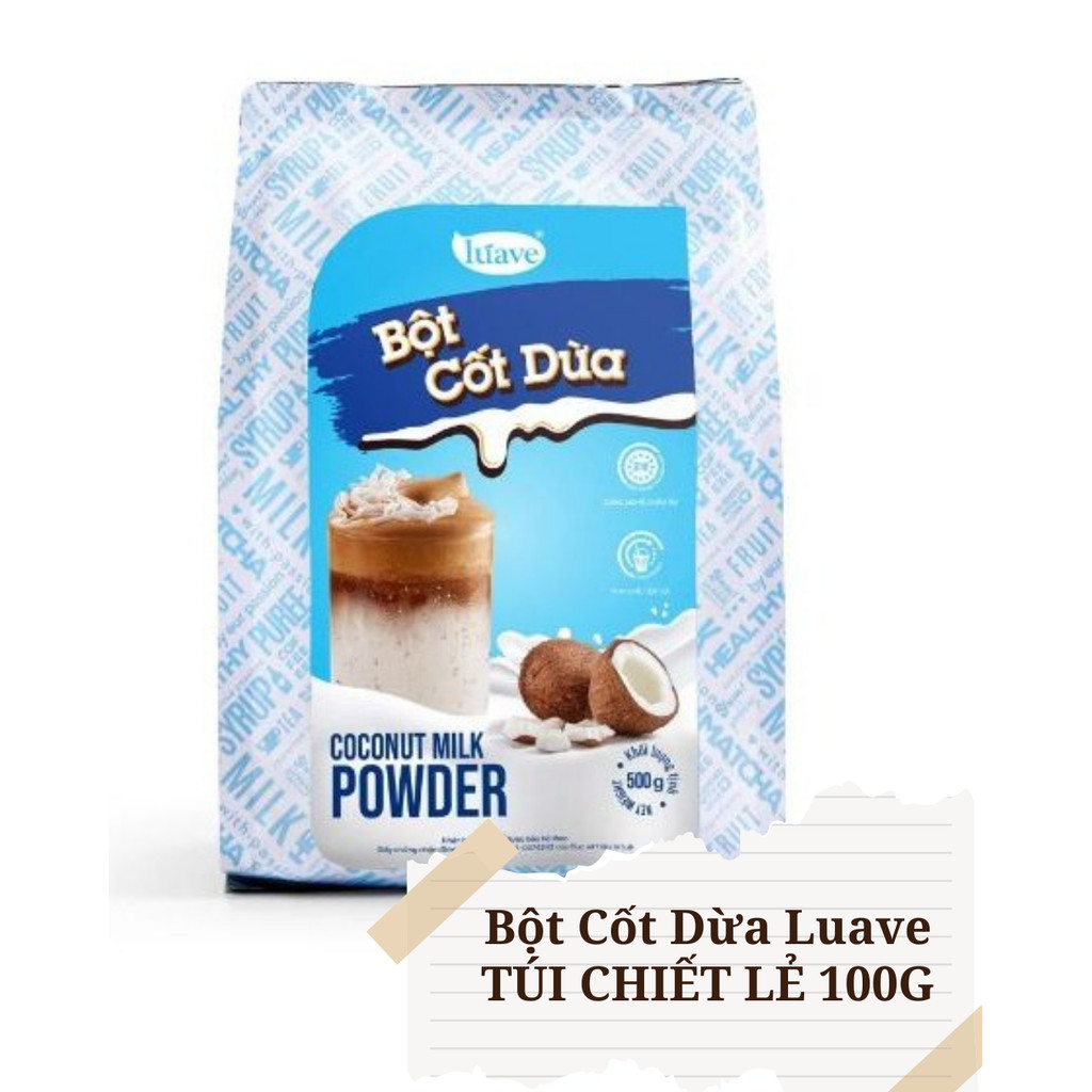 Bột Cốt Dừa Luave TÚI CHIẾT LẺ 100G
