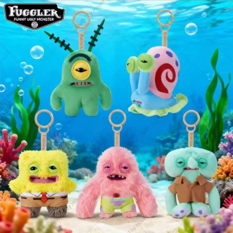 Fuggler SpongeBob SquarePants Móc khóa sang trọng với Patrick Star Squidward Xúc tu Sheldon Plankton
