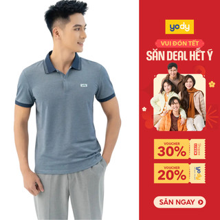 Áo POLO nam thương hiệu YODY dáng suông co giãn mềm mịn thoáng mát khi mặc APM3299 - NGVC 