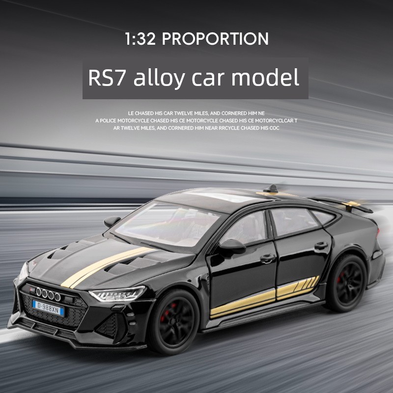 xe đồ chơi cho bé trai ô tô đồ chơi Audi RS7 hợp kim âm thanh ánh sáng 6 cửa quà tặng mô hình xe thể