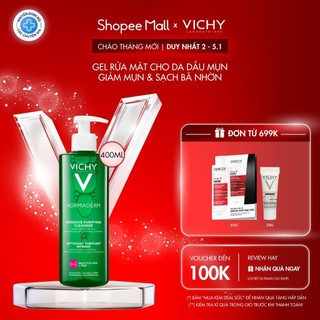  Sữa rửa mặt dạng gel làm sạch sâu giảm bã nhờn Vichy Normaderm Phytosolution 